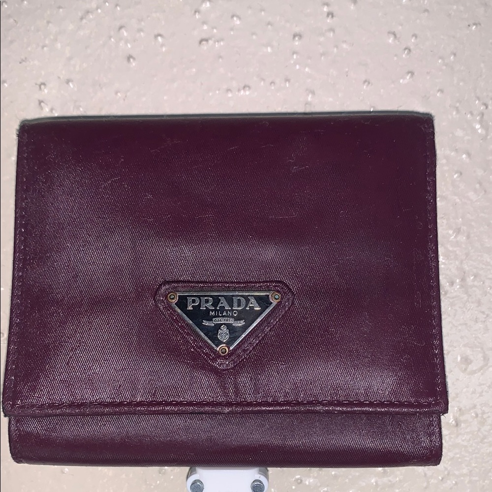 Prada Burgundy Bi-fold Wallet